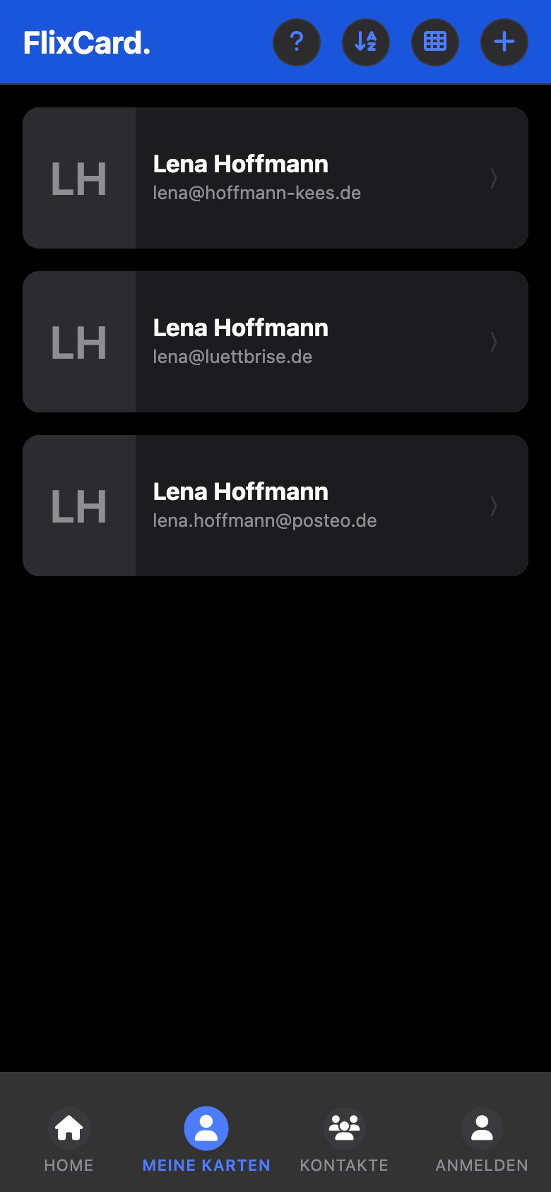Meine Karten: drei Karten von Lena Hoffmann